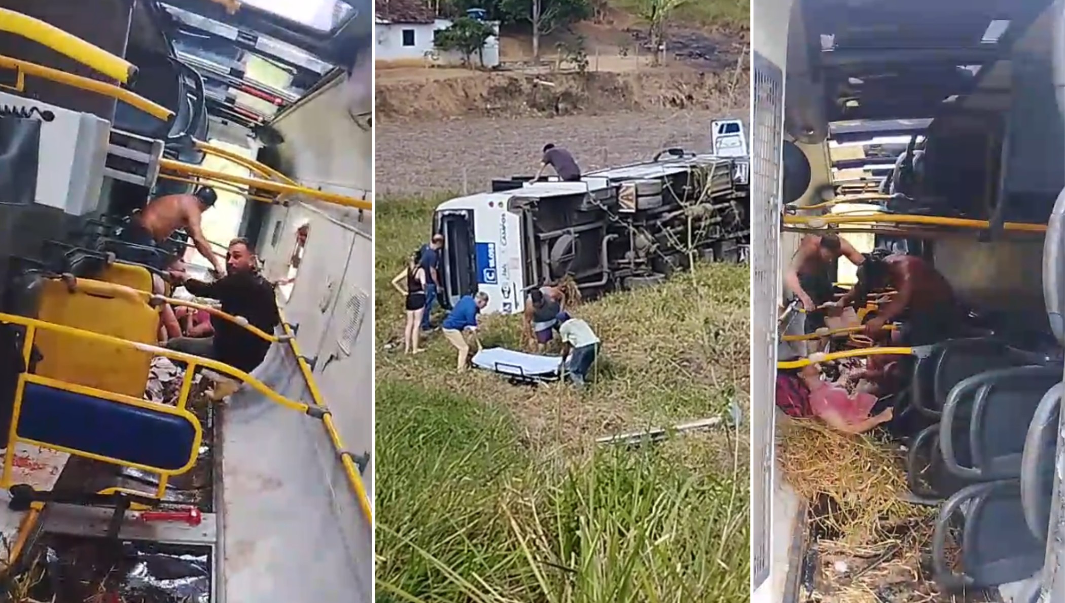 Micro-ônibus tomba, deixa 26 feridos e moradores se revoltam com condições do veículo em Campos: 'A vida dos outros é importante'