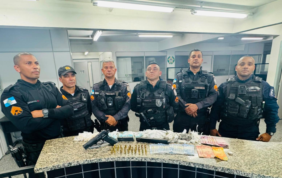 Operação da PM termina com prisão de homem armado e apreensão de drogas em Campos