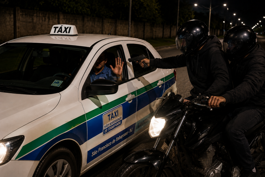 Veículo é roubado por criminosos armados na entrada de Guaxindiba, em São Francisco de Itabapoana