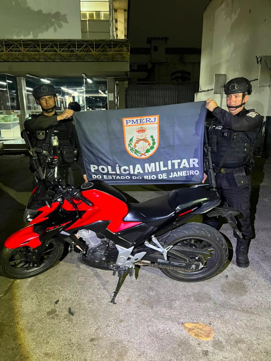 PM recupera em Campos motocicleta roubada em Copacabana