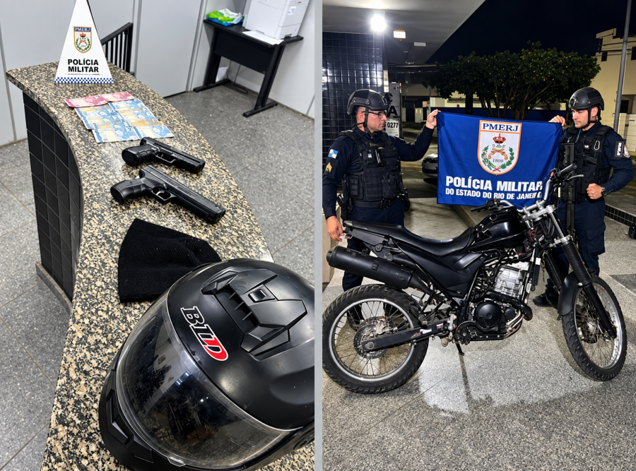 Dois jovens são presos em Guarus com simulacros e moto adulterada