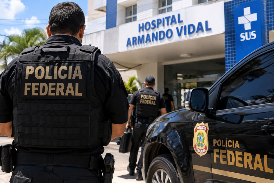 Polícia Federal faz operação contra suspeita de fraude em licitação da saúde em São Fidélis