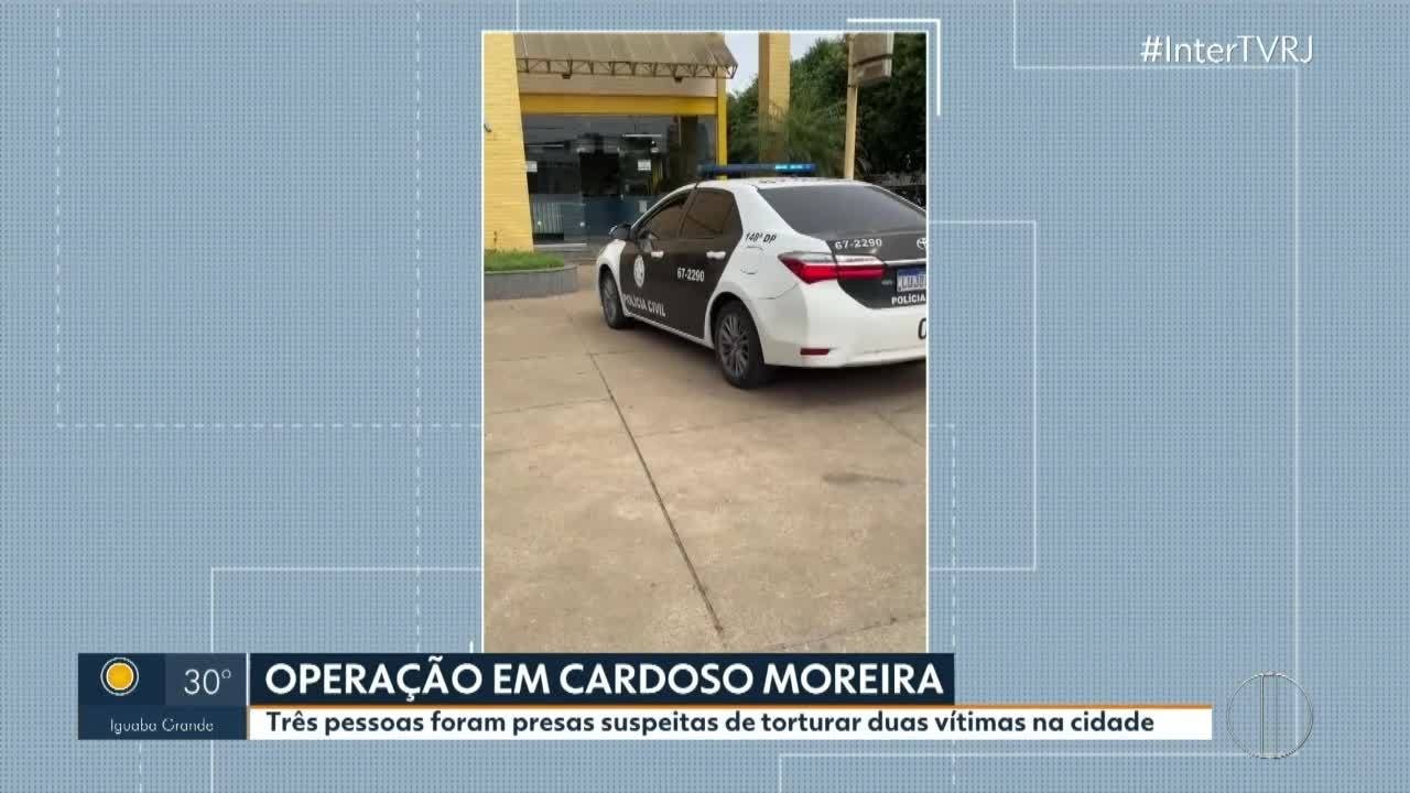 Três homens são presos acusados de tortura ligada ao tráfico de drogas em Cardoso Moreira