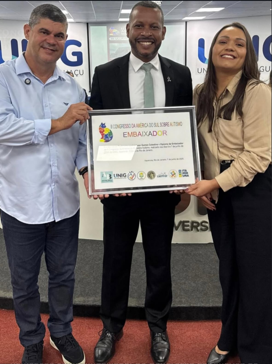 Leon Gomes é nomeado embaixador do Congresso Sul-Americano sobre Autismo no RJ